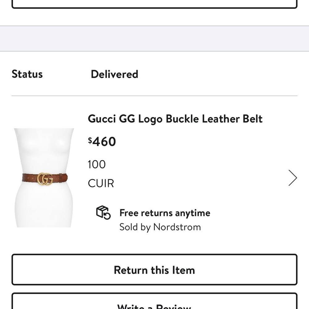 Gucci Double G belt